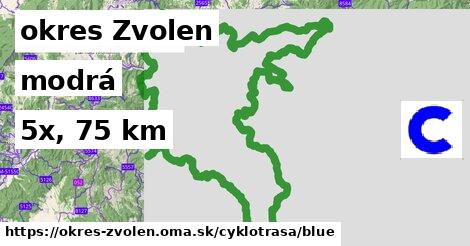 okres Zvolen Cyklotrasy modrá 