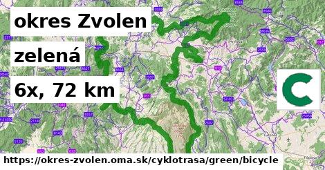 okres Zvolen Cyklotrasy zelená bicycle