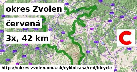 okres Zvolen Cyklotrasy červená bicycle