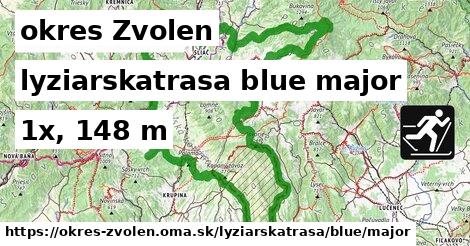 okres Zvolen Lyžiarske trasy modrá hlavná