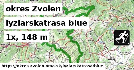 okres Zvolen Lyžiarske trasy modrá 