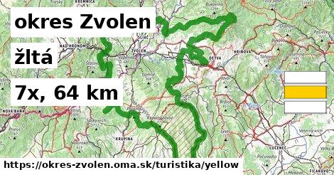 okres Zvolen Turistické trasy žltá 