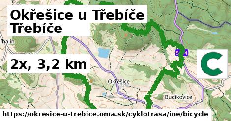 Okřešice u Třebíče Cyklotrasy iná bicycle