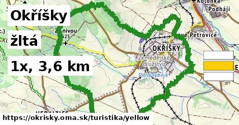 Okříšky Turistické trasy žltá 