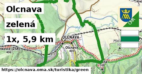 Olcnava Turistické trasy zelená 