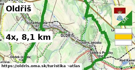 Oldřiš Turistické trasy  
