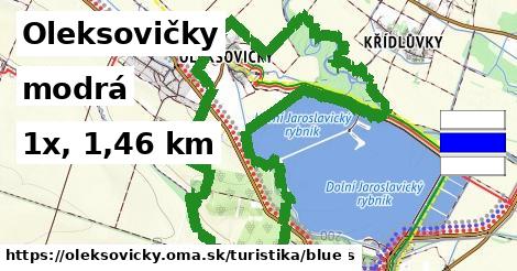 Oleksovičky Turistické trasy modrá 