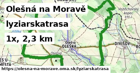 Olešná na Moravě Lyžiarske trasy  