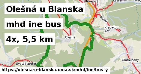 Olešná u Blanska Doprava iná bus