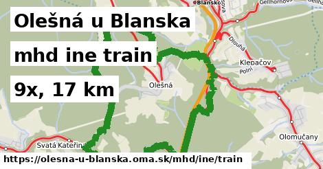 Olešná u Blanska Doprava iná train