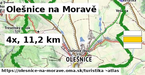 Olešnice na Moravě Turistické trasy  
