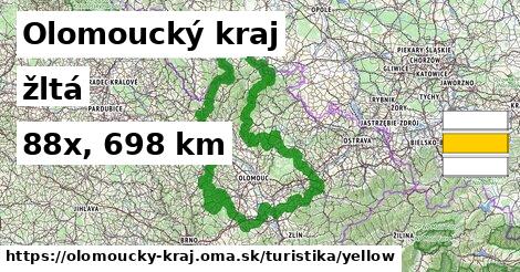 Olomoucký kraj Turistické trasy žltá 