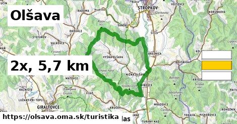 Olšava Turistické trasy  
