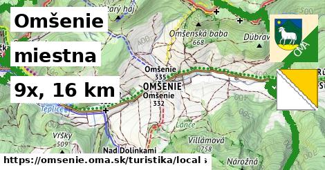 Omšenie Turistické trasy miestna 