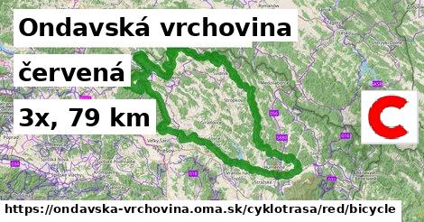 Ondavská vrchovina Cyklotrasy červená bicycle