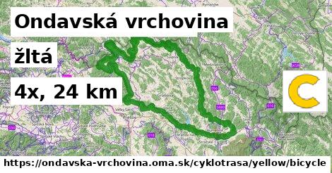 Ondavská vrchovina Cyklotrasy žltá bicycle