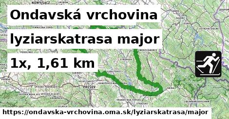 Ondavská vrchovina Lyžiarske trasy hlavná 