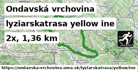 Ondavská vrchovina Lyžiarske trasy žltá iná