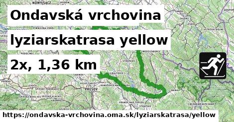 Ondavská vrchovina Lyžiarske trasy žltá 