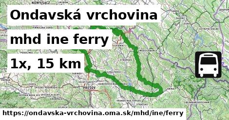 Ondavská vrchovina Doprava iná ferry