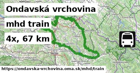 Ondavská vrchovina Doprava train 