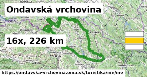 Ondavská vrchovina Turistické trasy iná iná