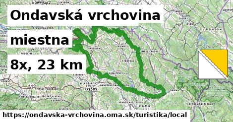 Ondavská vrchovina Turistické trasy miestna 