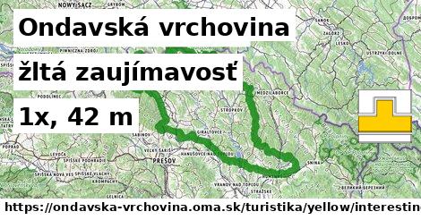 Ondavská vrchovina Turistické trasy žltá zaujímavosť