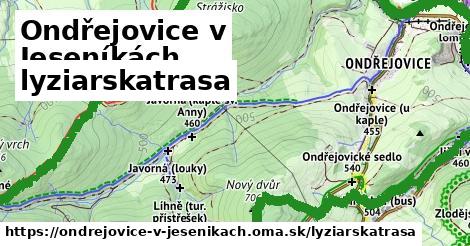 Ondřejovice v Jeseníkách Lyžiarske trasy  