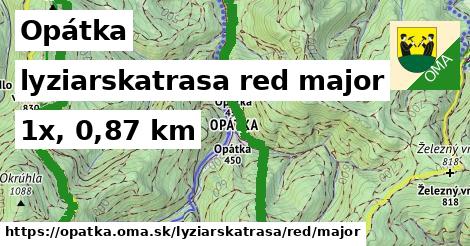 Opátka Lyžiarske trasy červená hlavná