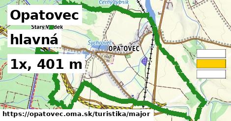 Opatovec Turistické trasy hlavná 