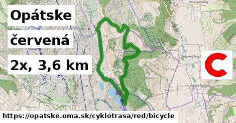 Opátske Cyklotrasy červená bicycle