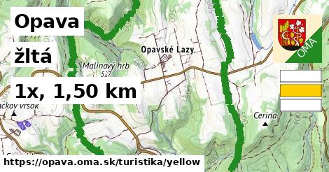 Opava Turistické trasy žltá 