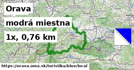 Orava Turistické trasy modrá miestna