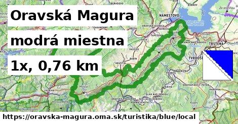 Oravská Magura Turistické trasy modrá miestna