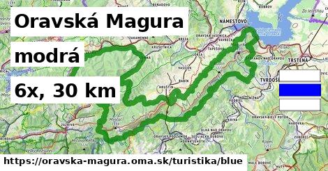 Oravská Magura Turistické trasy modrá 