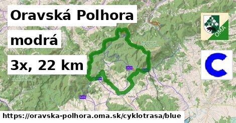 Oravská Polhora Cyklotrasy modrá 