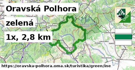 Oravská Polhora Turistické trasy zelená iná