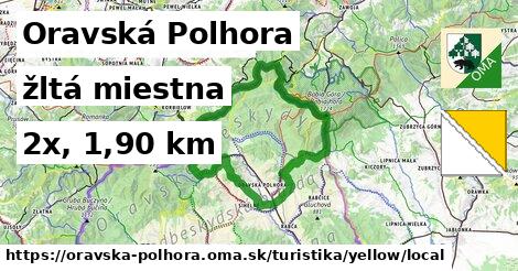 Oravská Polhora Turistické trasy žltá miestna