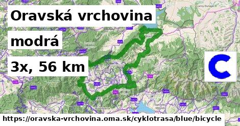 Oravská vrchovina Cyklotrasy modrá bicycle