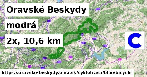 Oravské Beskydy Cyklotrasy modrá bicycle