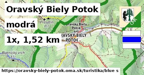 Oravský Biely Potok Turistické trasy modrá 