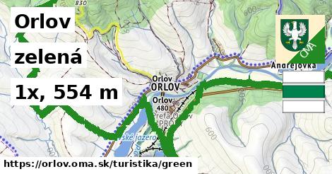 Orlov Turistické trasy zelená 