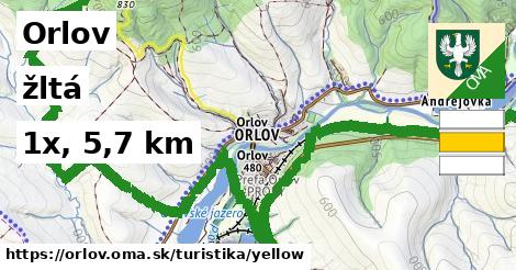 Orlov Turistické trasy žltá 