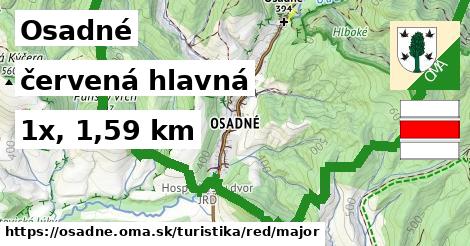 Osadné Turistické trasy červená hlavná