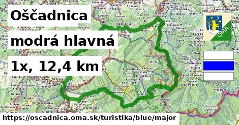 Oščadnica Turistické trasy modrá hlavná