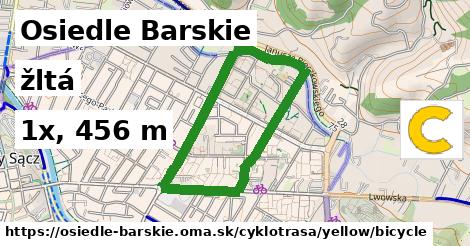 Osiedle Barskie Cyklotrasy žltá bicycle