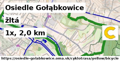 Osiedle Gołąbkowice Cyklotrasy žltá bicycle