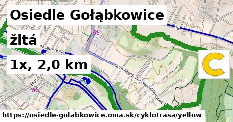 Osiedle Gołąbkowice Cyklotrasy žltá 