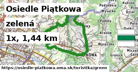 Osiedle Piątkowa Turistické trasy zelená 